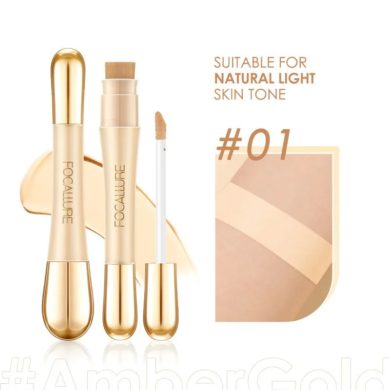 FOCALURE Dual-Ended Concealer Brush – All Skin Types Concealer Brush QXL 01