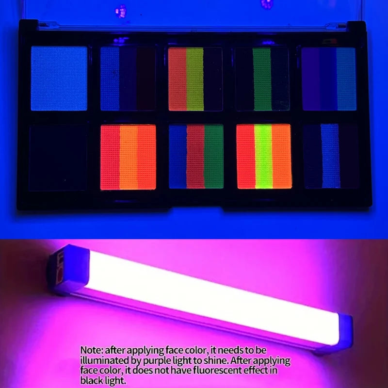 VERONNI 26-Color UV Face & Body Paint Set with Brushes Face & Body Paint QXL