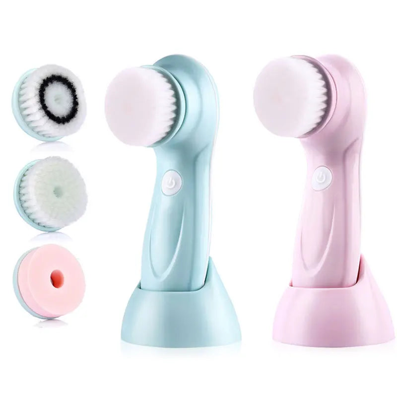 3-in-1 Electric Facial Cleansing Brush | Deep Pore Exfoliator Electric Cleansing Brush QXL