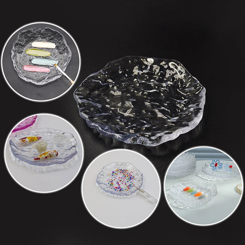 Acrylic Nail Brush Holder & Color Mixing Palette Tray Nail Art Palette Holder QXL