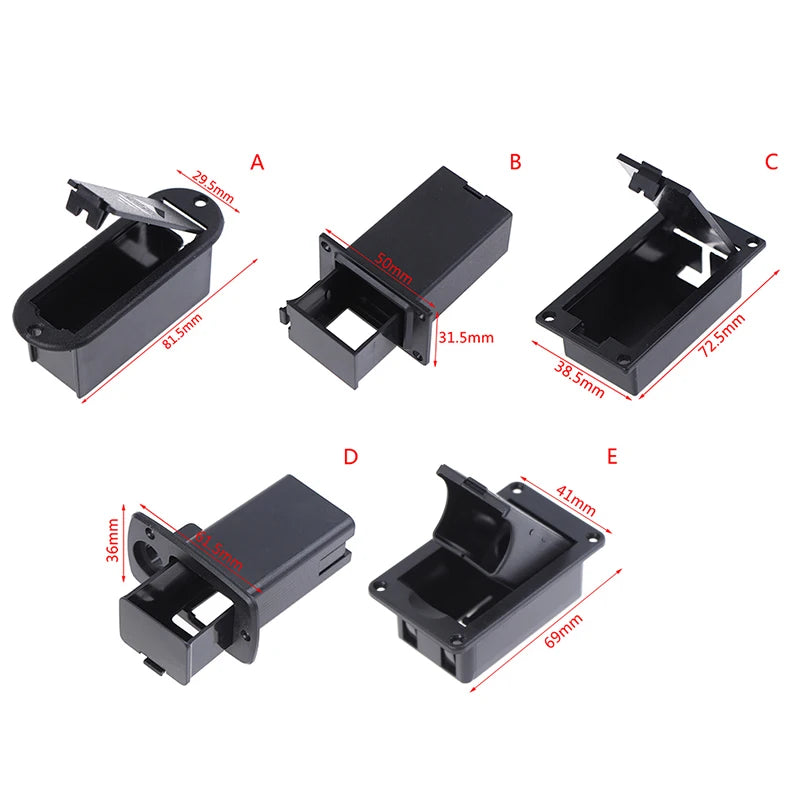 9V Battery Box for Active Guitar & Bass Pickup – PVC Case Guitar Battery Holder QXL
