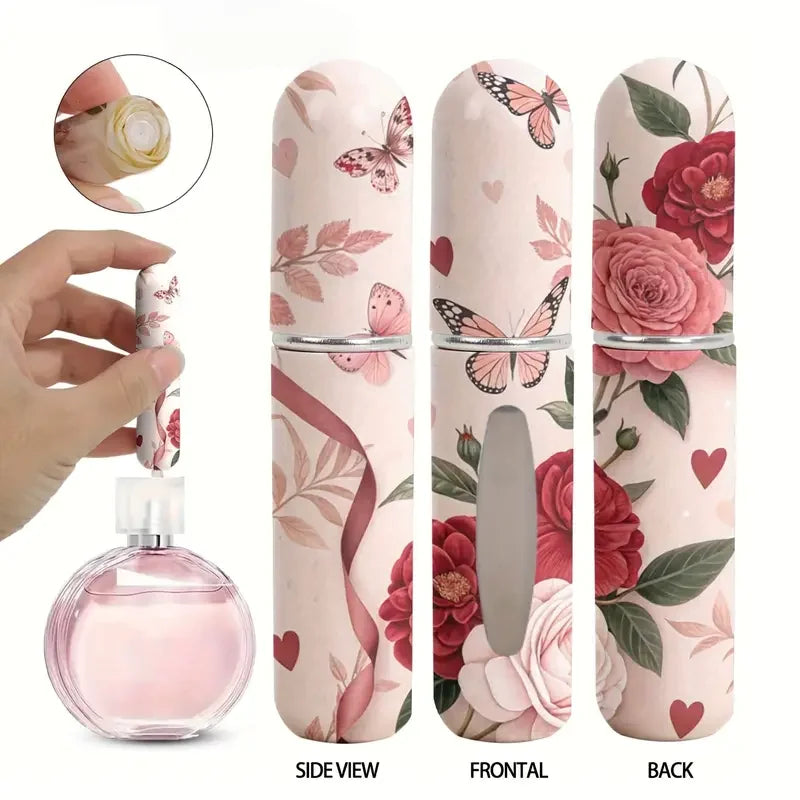 5ml Refillable Travel Perfume Spray Bottles – Pink & White 2pk Perfume Travel Atomizer QXL