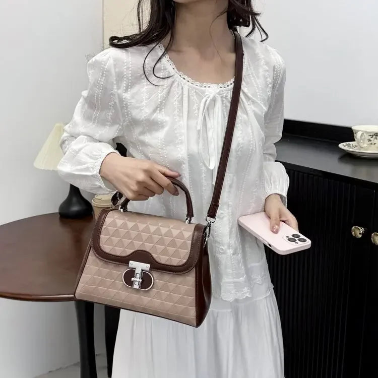 Luxury Leather Diaper Bag | Elegant Vintage Paris Style Leather Diaper Bag QXL