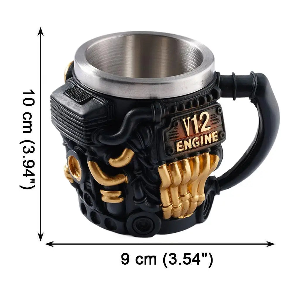 V12 Engine Block Coffee Mug | Unique Car Lover Gift Novelty Coffee Mug QXL