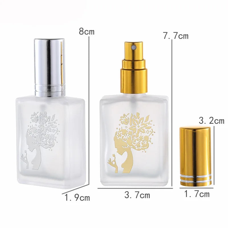 15ml Frosted Glass Perfume Spray Bottle | Artistic Design Perfume Spray Bottle QXL