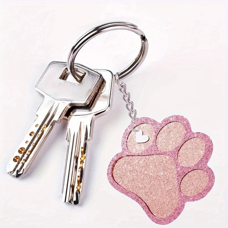 Dog Paw Heart Silicone Resin Molds + 10 Keyrings | DIY Tag Kit Silicone Resin Mold QXL