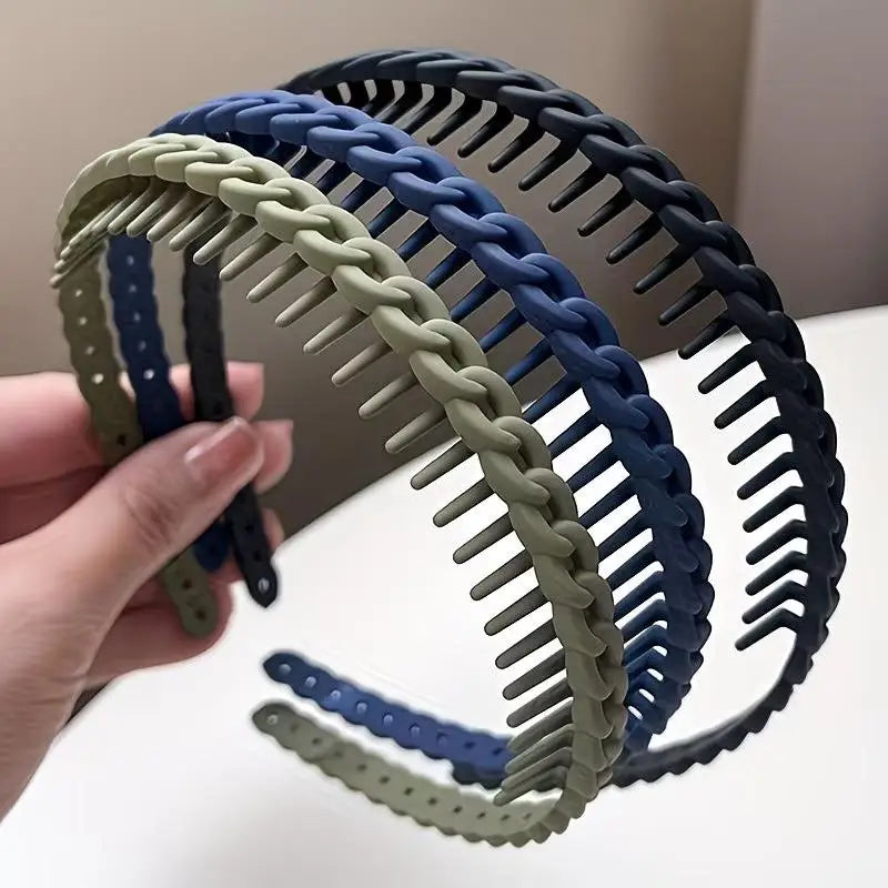 5-Pack Wide Fashion Headbands | Non-Slip, Hand-Decorated Fashion Headband Set QXL