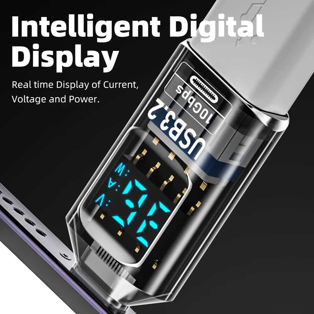 USB-A to USB-C Adapter 10Gbps 60W Fast Charge Digital Display USB-C Adapter QXL