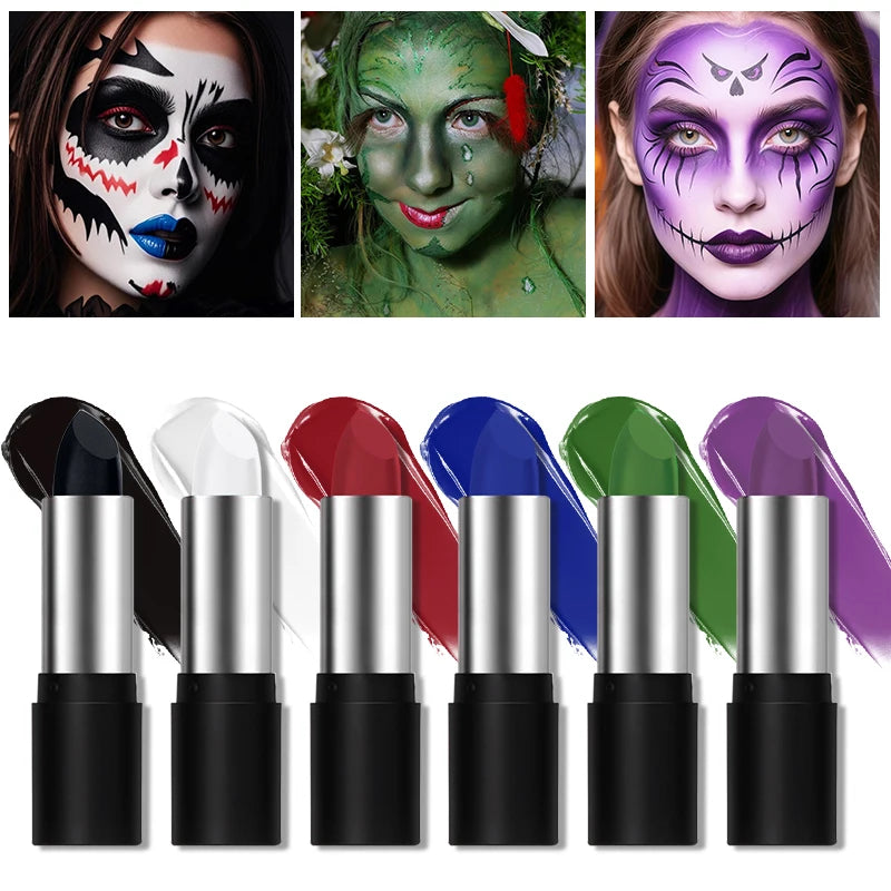6-Color Body Paint Sticks | Quick-Dry Face & Body Art Body Paint Sticks QXL
