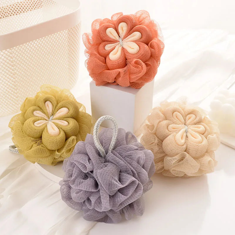 Ultra-Gentle Shower Sponge Bath Scrubber Ball | 4 Colors Bath Scrubber Sponge QXL