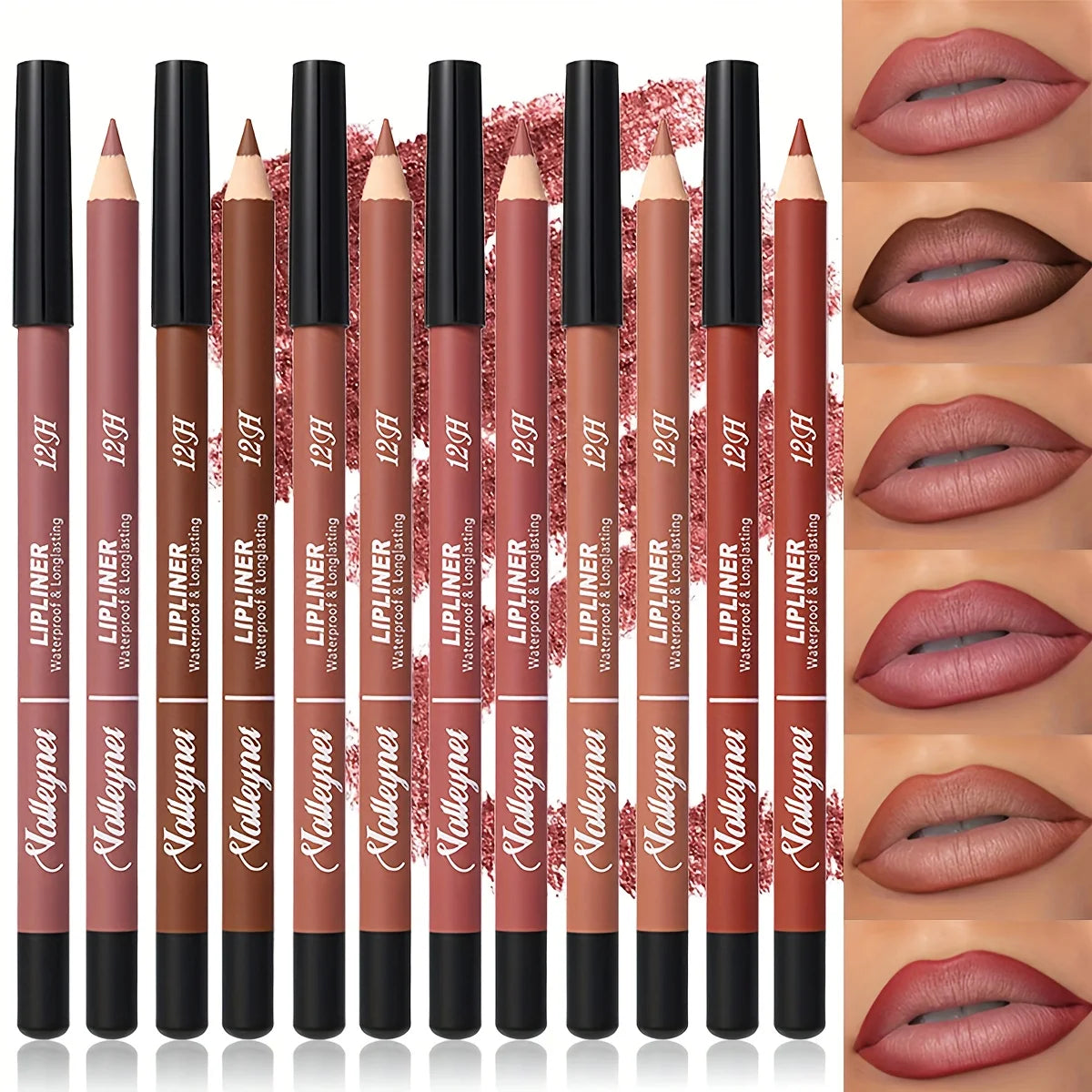 3-Piece Matte Lip Liner Set – Waterproof & Long-Lasting Nude Lip Liner Set QXL