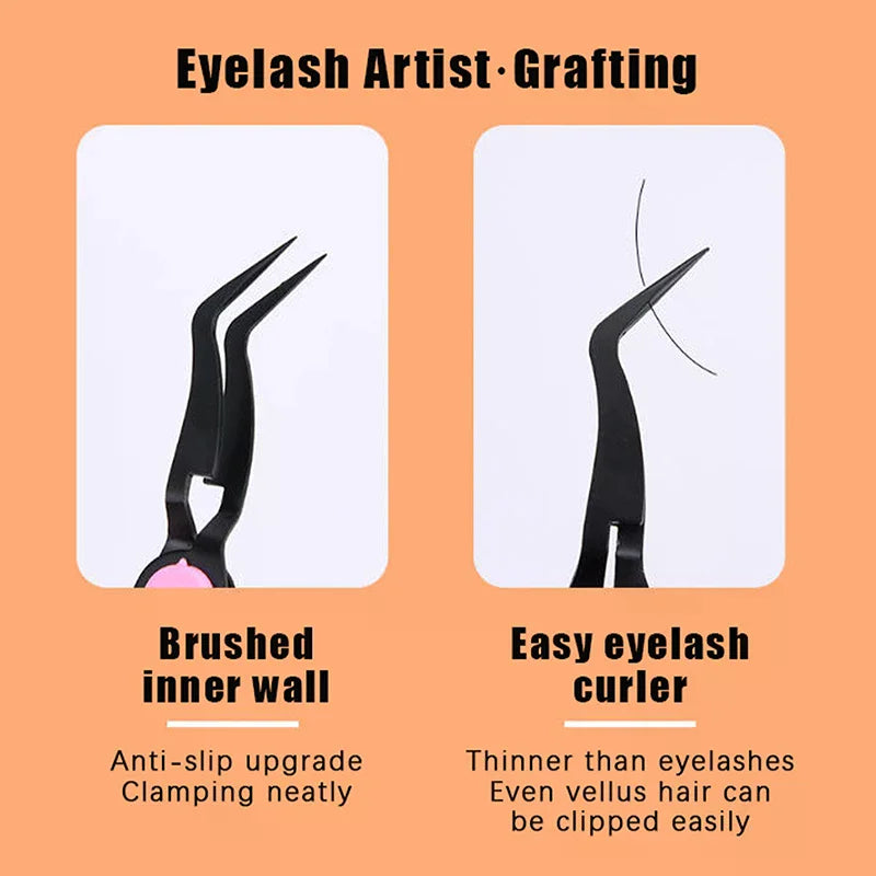 Reverse Tweezers for Lash Extensions | Stainless Steel Lash Extension Tweezer QXL