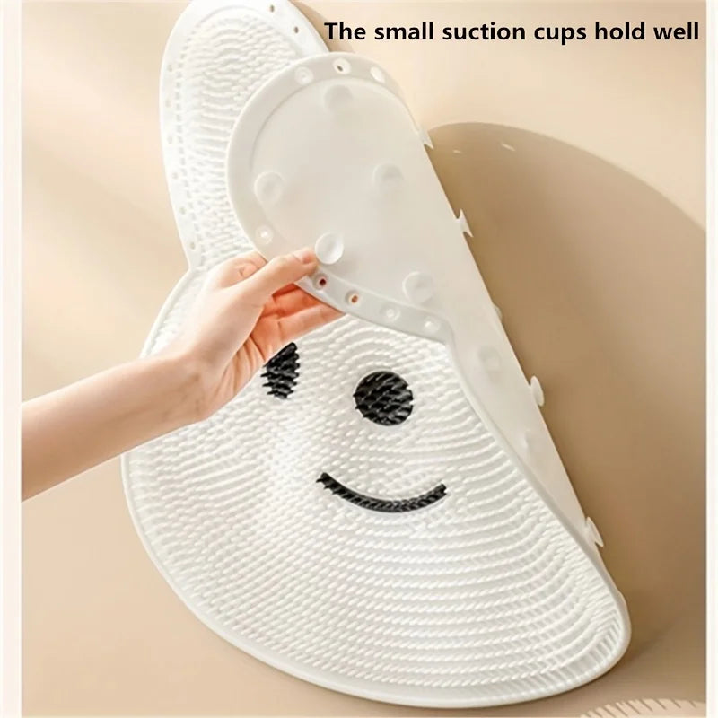 Rabbit Shower Foot Scrubber & Massage Mat | Back Scrubber Foot Scrubber Mat QXL