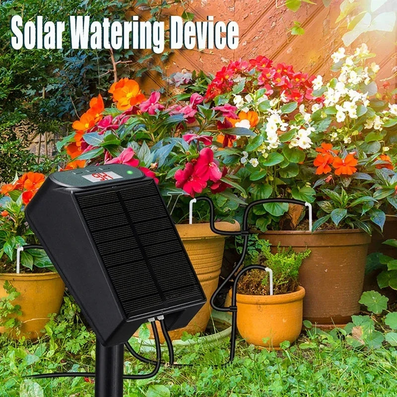 Solar Auto Drip Irrigation Kit | Timer Garden Watering System Drip Irrigation Kit QXL