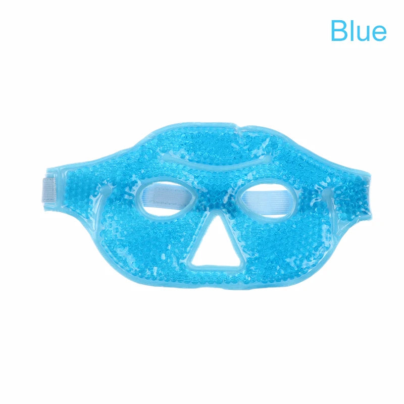 Reusable Gel Bead Eye Mask | Hot & Cold Face Compress Gel Eye Mask QXL Blue