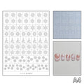 Christmas Hollow Nail Stencils | Snowflake & Tree Airbrush Tips Nail Art Stencils QXL A4