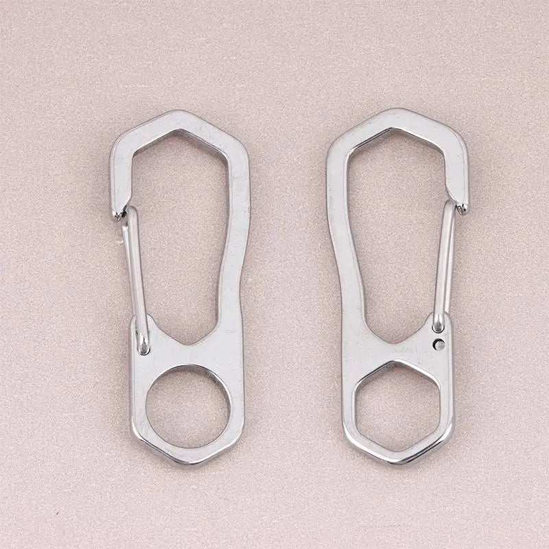 Stainless Steel Carabiner Clips 2/5-Pack | Rustproof Spring Buckle Carabiner Spring Clips QXL