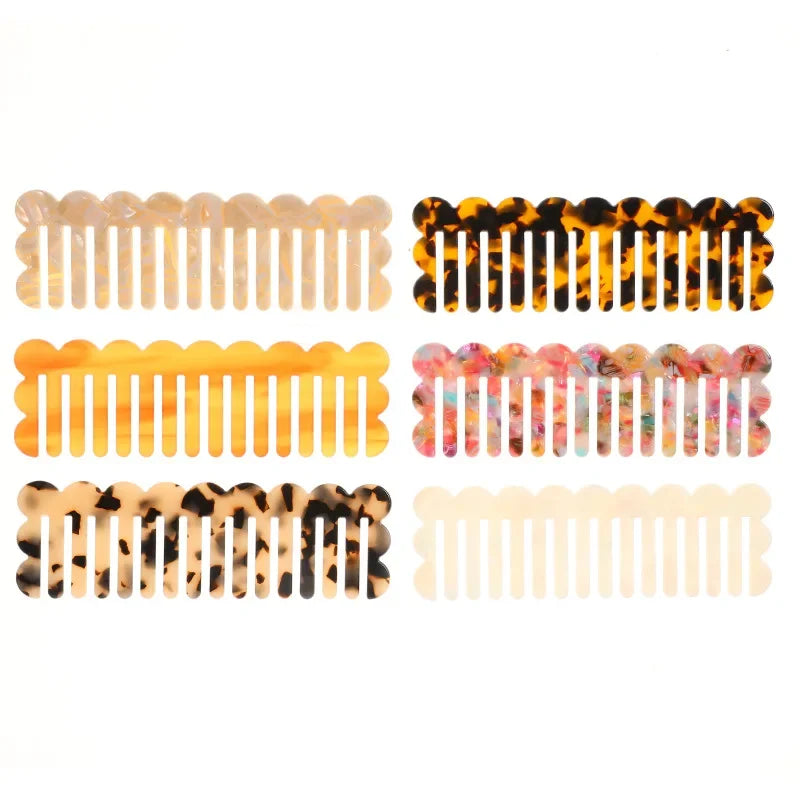 Anti-Static Wide Tooth Acetate Hair Comb | Salon & Travel Wide Tooth Hair Comb QXL