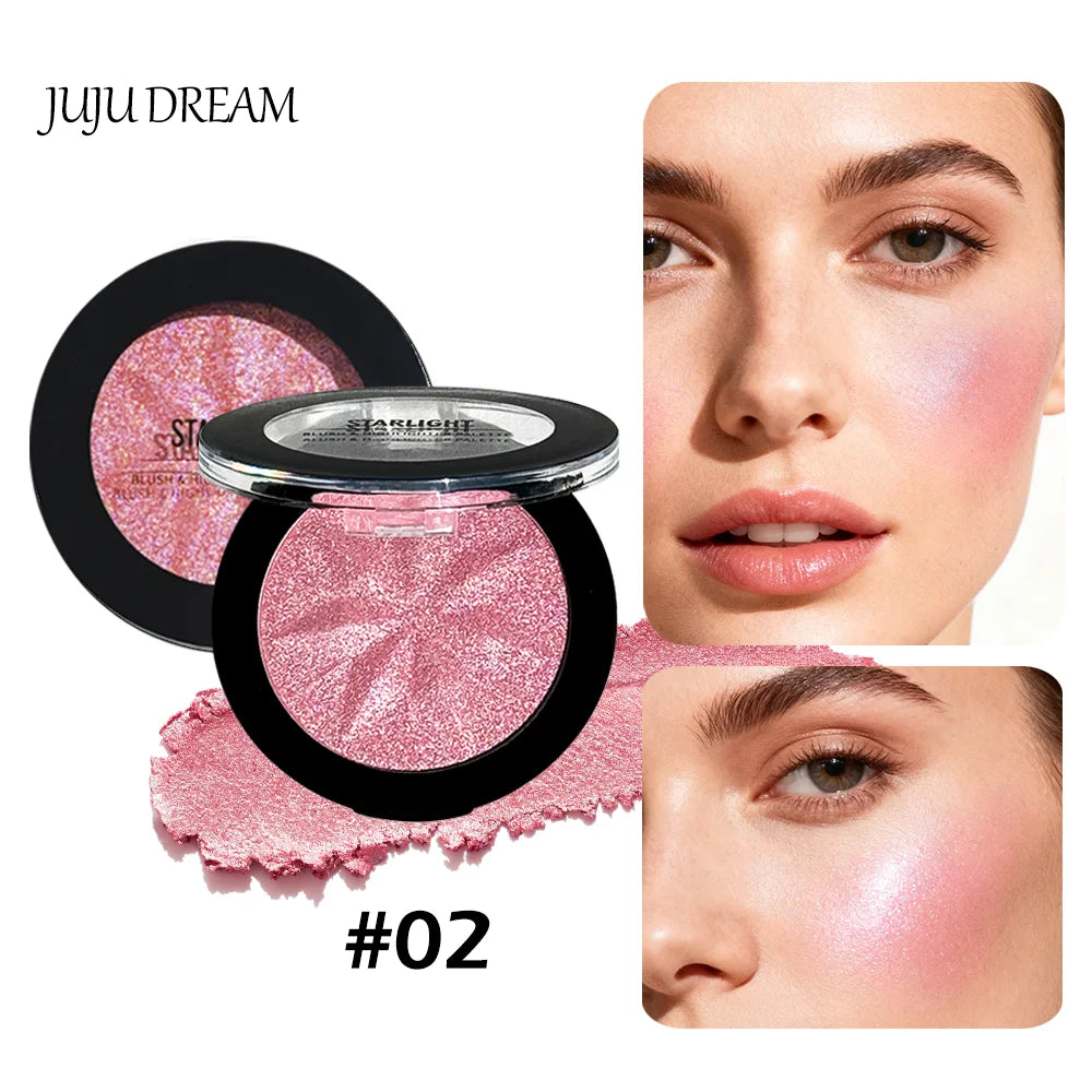 3-Color Matte Blush & Contour Palette | Long-Lasting Natural Glow Blush Contour Palette QXL color 02
