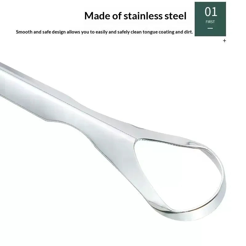 Stainless Steel Tongue Scraper | Reusable Oral Hygiene Tool Tongue Scraper QXL