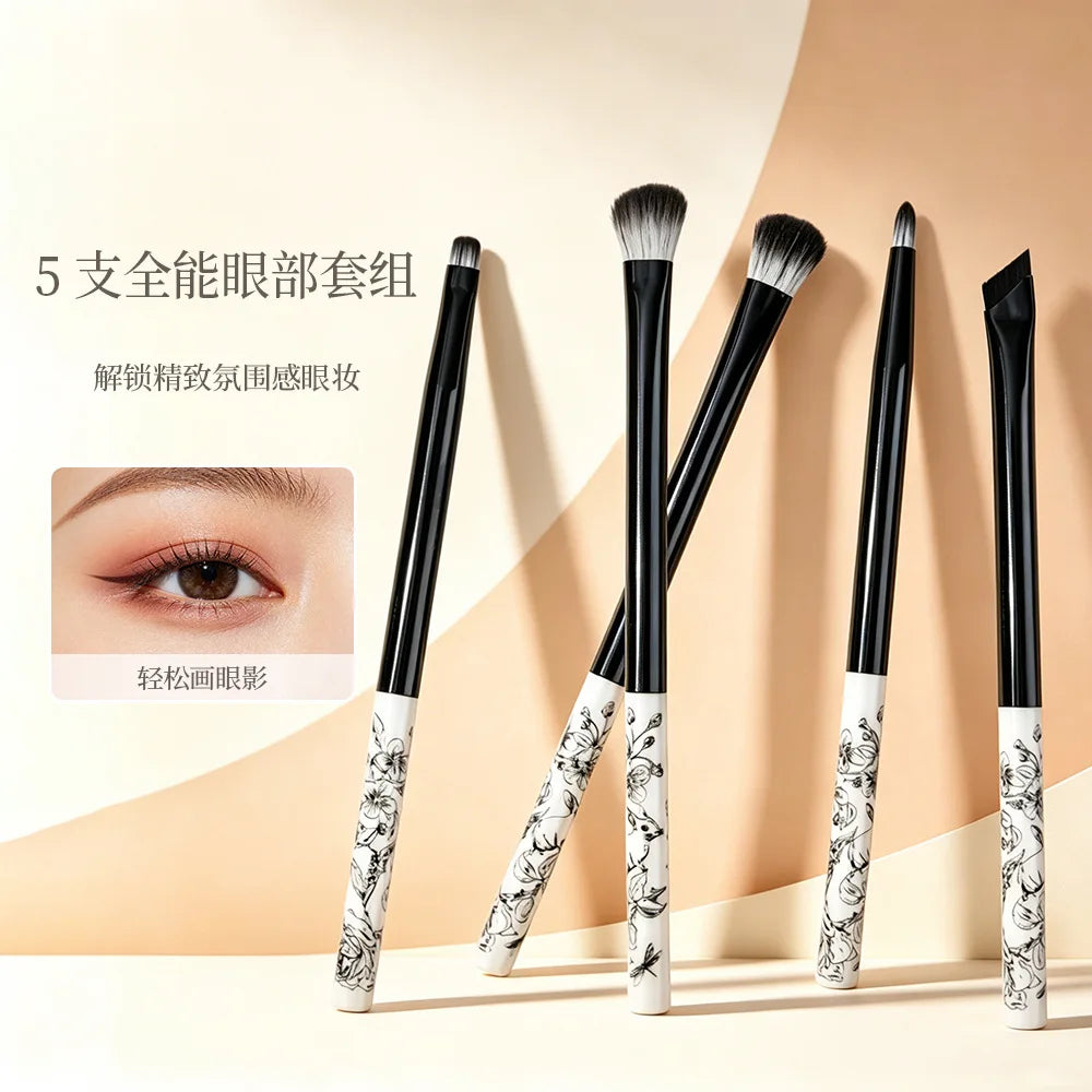 Zoreya 5-Piece Eye Makeup Brush Set – Eyeshadow & Concealer Eye Makeup Brush Set QXL Eye brush set of 5