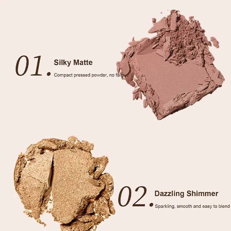 4-Color Fire Eyeshadow Palette | Shimmer Matte Metallic Eyeshadow Palette QXL