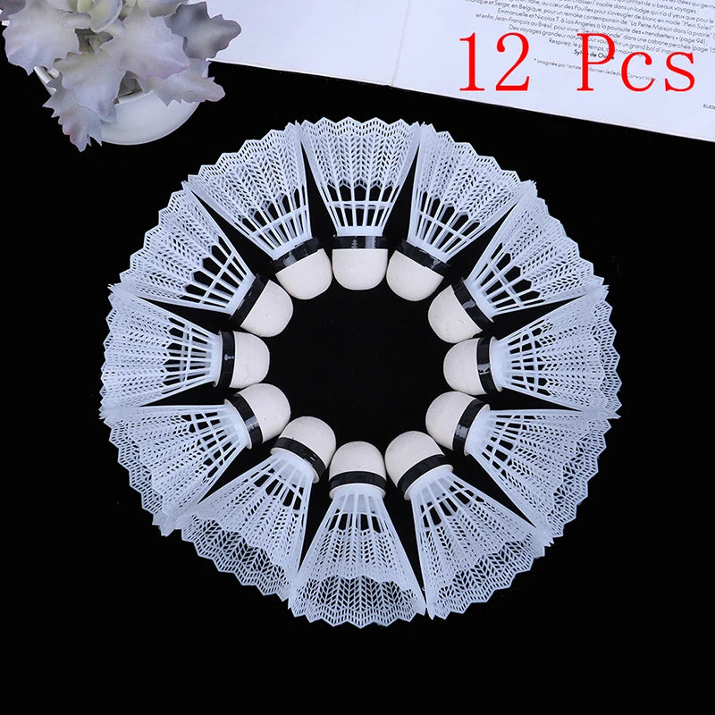 12-Pack Plastic Badminton Shuttlecocks | Practice & Training Badminton Shuttlecocks QXL