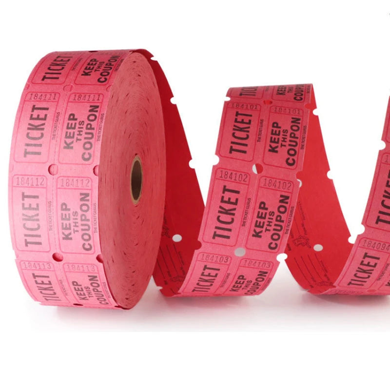 1000-Pc Colorful Raffle Tickets Double Roll | Events & Carnivals Raffle Ticket Roll QXL