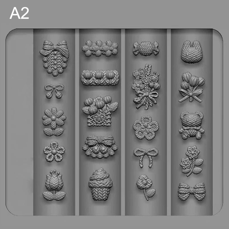 Bow & Flower Silicone Nail Art Mold | 3D DIY Manicure Silicone Nail Mold QXL A2