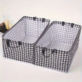 2-Pack Large Foldable Fabric Storage Bins with Metal Frame Fabric Storage Bins QXL 2pcs