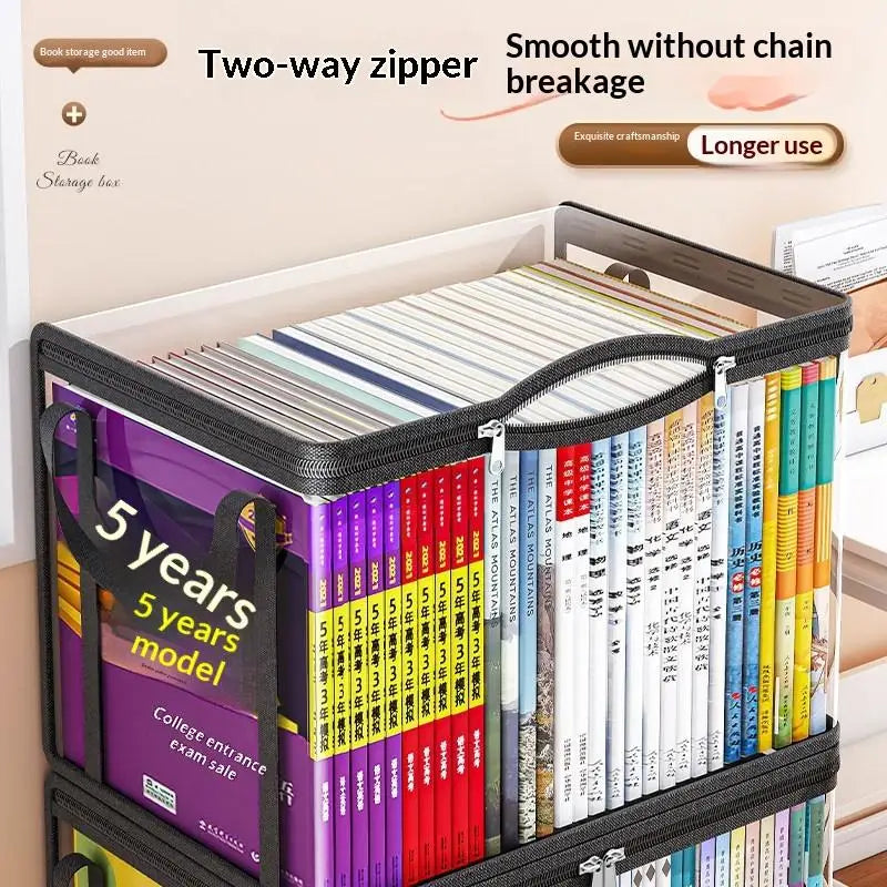 Clear PVC Flip-Top Storage Box | Toy & Book Organizer PVC Storage Box QXL