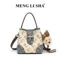 Women's Leather Diaper Bag | Vintage Crossbody Tote Large Diaper Bag Tote QXL 1