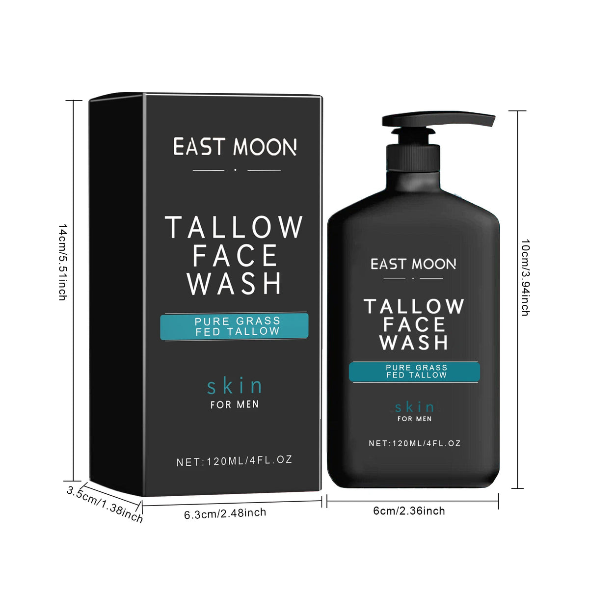 Eelhoe Tallow Men's Facial Cleanser | Deep Pore Cleanse 120ml Facial Cleanser QXL 1PCS