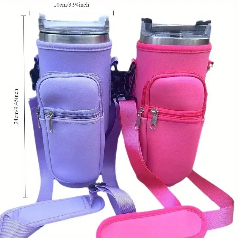 Neoprene Water Bottle Sleeve Set | Insulated Sliding Bag Cover Bottle Sleeve Set QXL