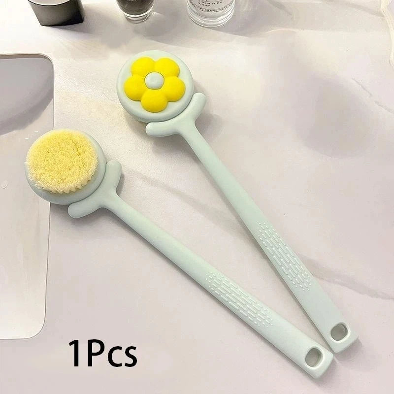 Long Handle Body Brush – Soft Bristle Back Scrubber & Exfoliator Body Bath Brush QXL Green