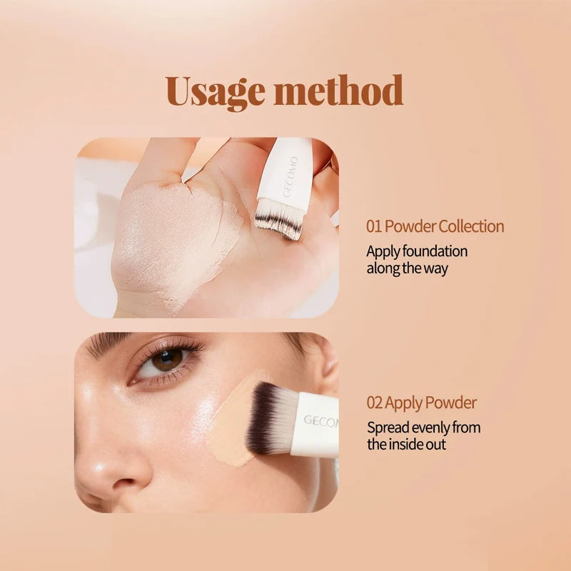 Double-Ended Crescent Foundation Brush | Soft Beginner Makeup Foundation Makeup Brush QXL