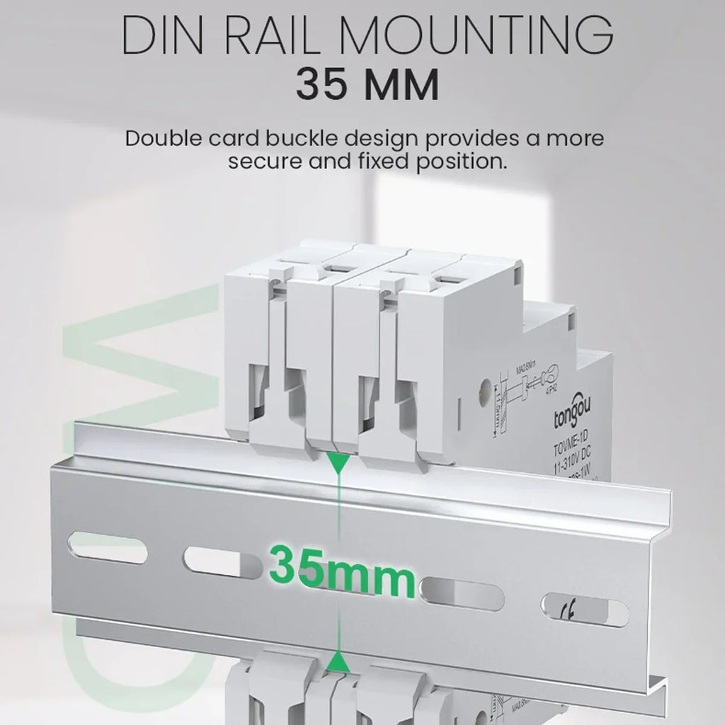 DIN Rail DC Voltmeter 11V–310V | LED Digital Voltage Meter Digital Voltmeter QXL