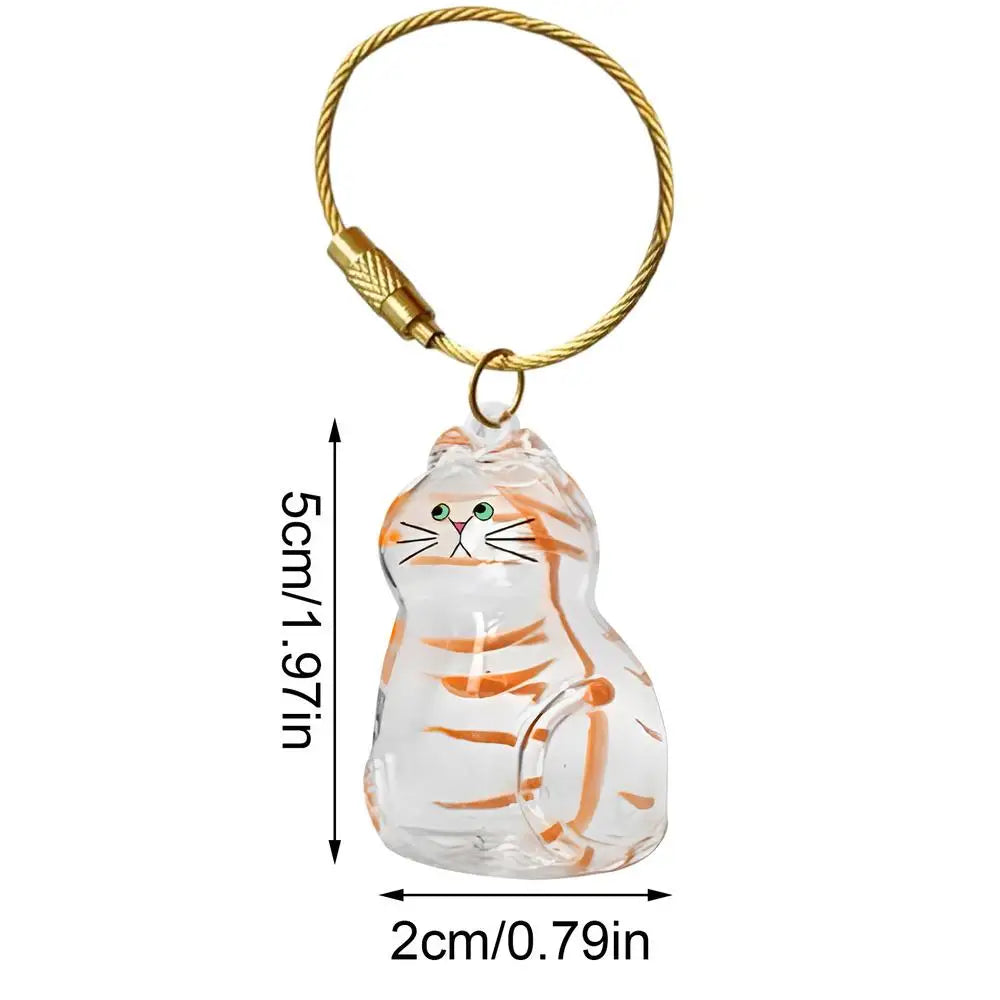 Cat Hair Storage Keychain Pendant | Pet Keepsake Bottle Pet Keepsake Keychain QXL 01
