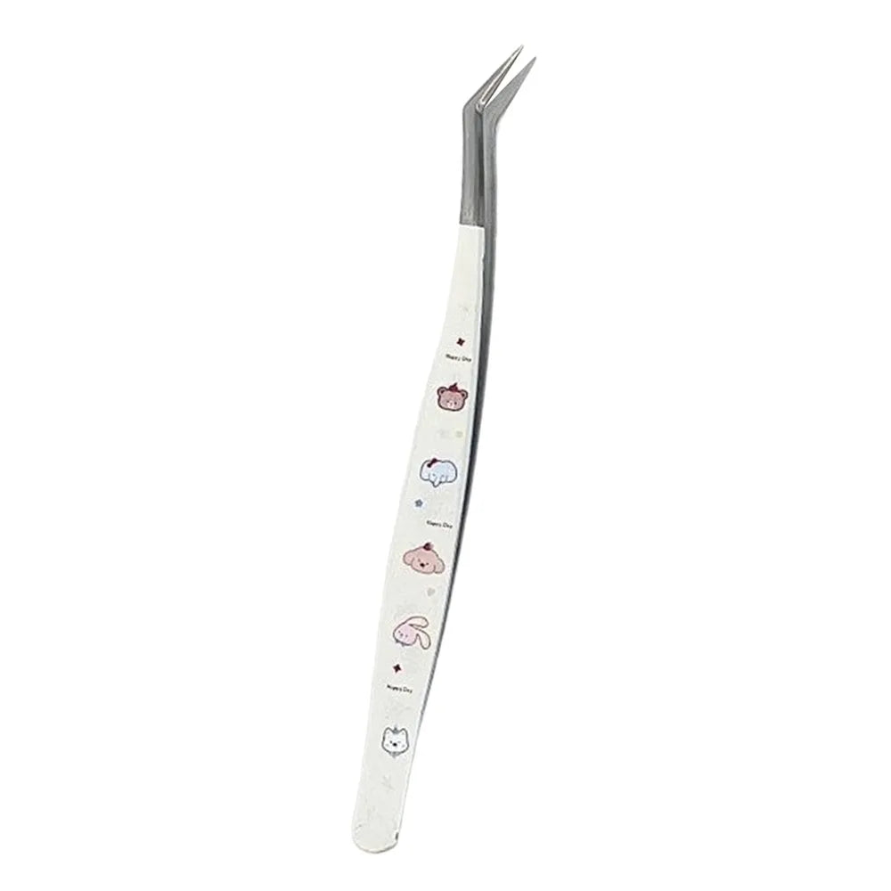Cartoon Bean Stainless Steel Lash Extension Tweezers Lash Extension Tweezer QXL Style 3