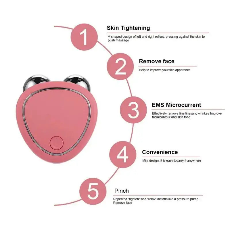 Microcurrent Facial Massager – Face Lifting & Firming Tool Facial Massager Device QXL