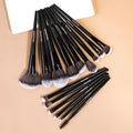 MAANGE 15-Pc Makeup Brush Set | Face & Eye Brushes Kit Makeup Brush Set QXL Black