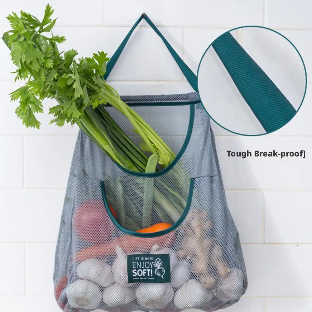 Hanging Mesh Fruit & Vegetable Storage Bag | Reusable Kitchen Kitchen Storage Bag QXL