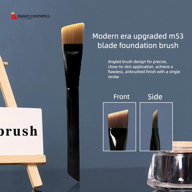 Flat Head Foundation Brush | Soft Synthetic Bristles & Wood Handle Foundation Makeup Brush QXL