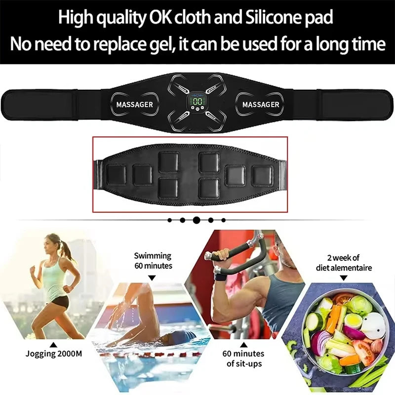 EMS Abdominal Trainer Belt | Muscle Toning & Slimming Device EMS Muscle Trainer Belt QXL