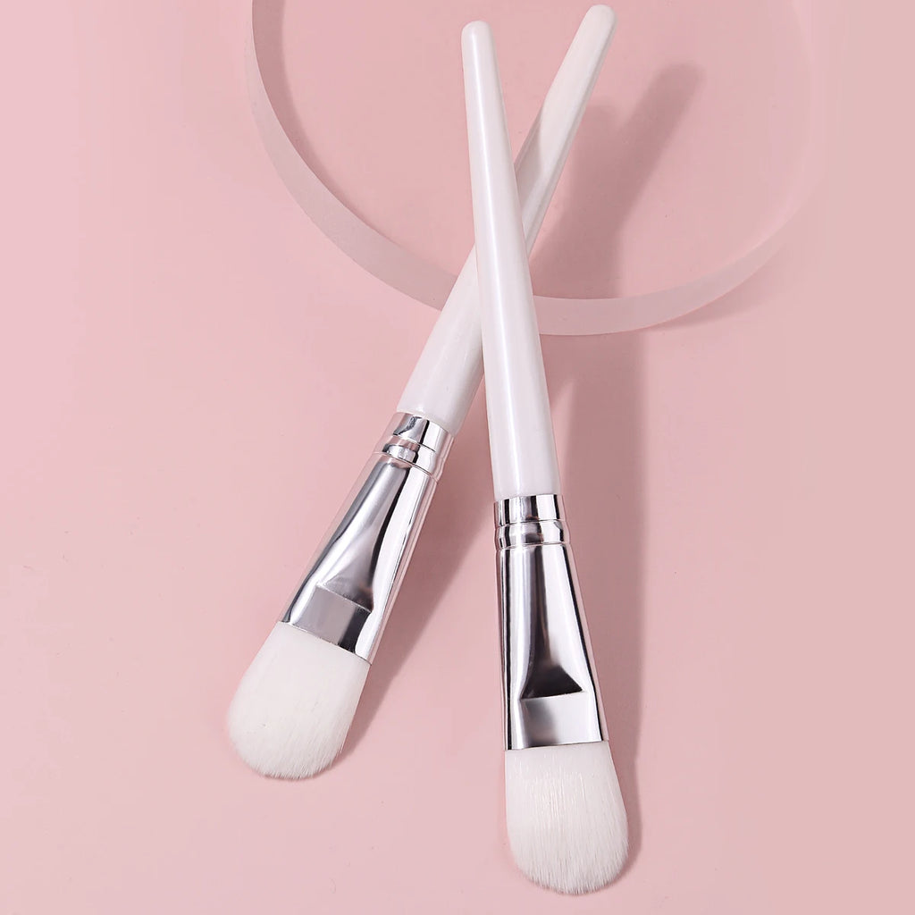 KOSSHOW 2-Pack Foundation Brush Set | Wood Handle, Nylon Foundation Brush Set QXL