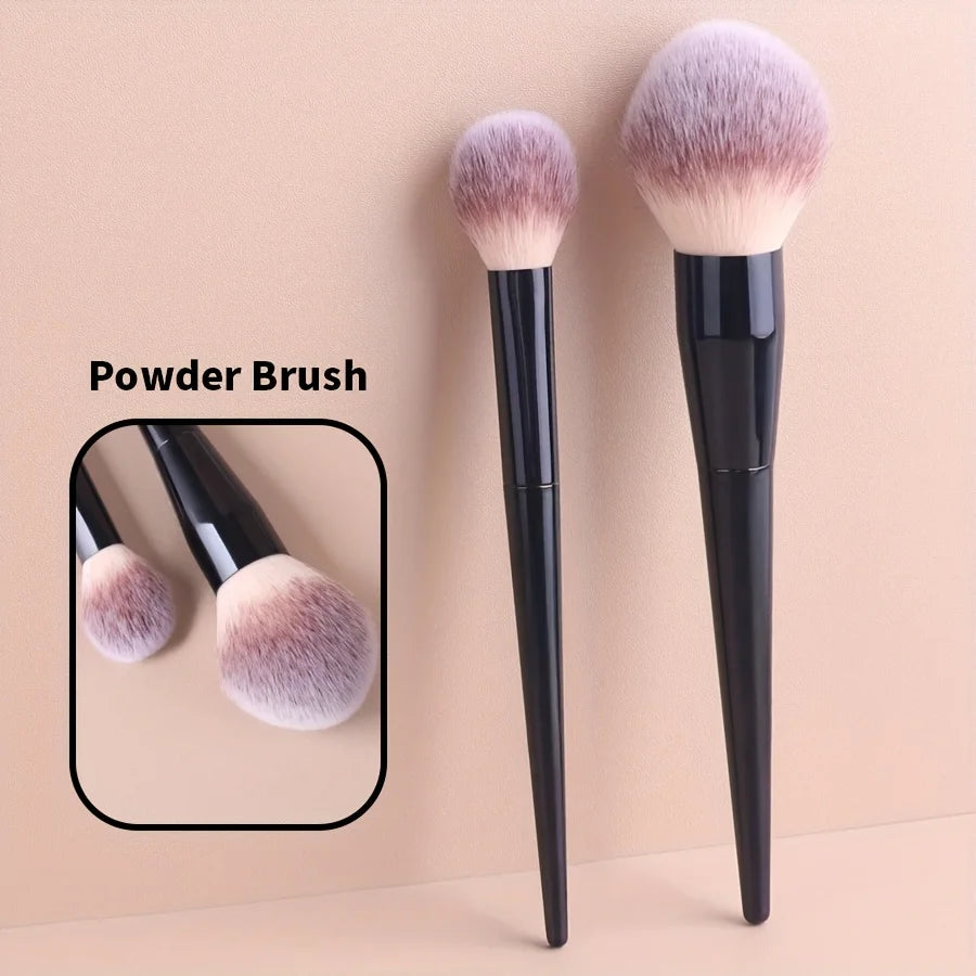 2-Piece Makeup Brush Set | Foundation, Blush & Powder Makeup Brush Set QXL