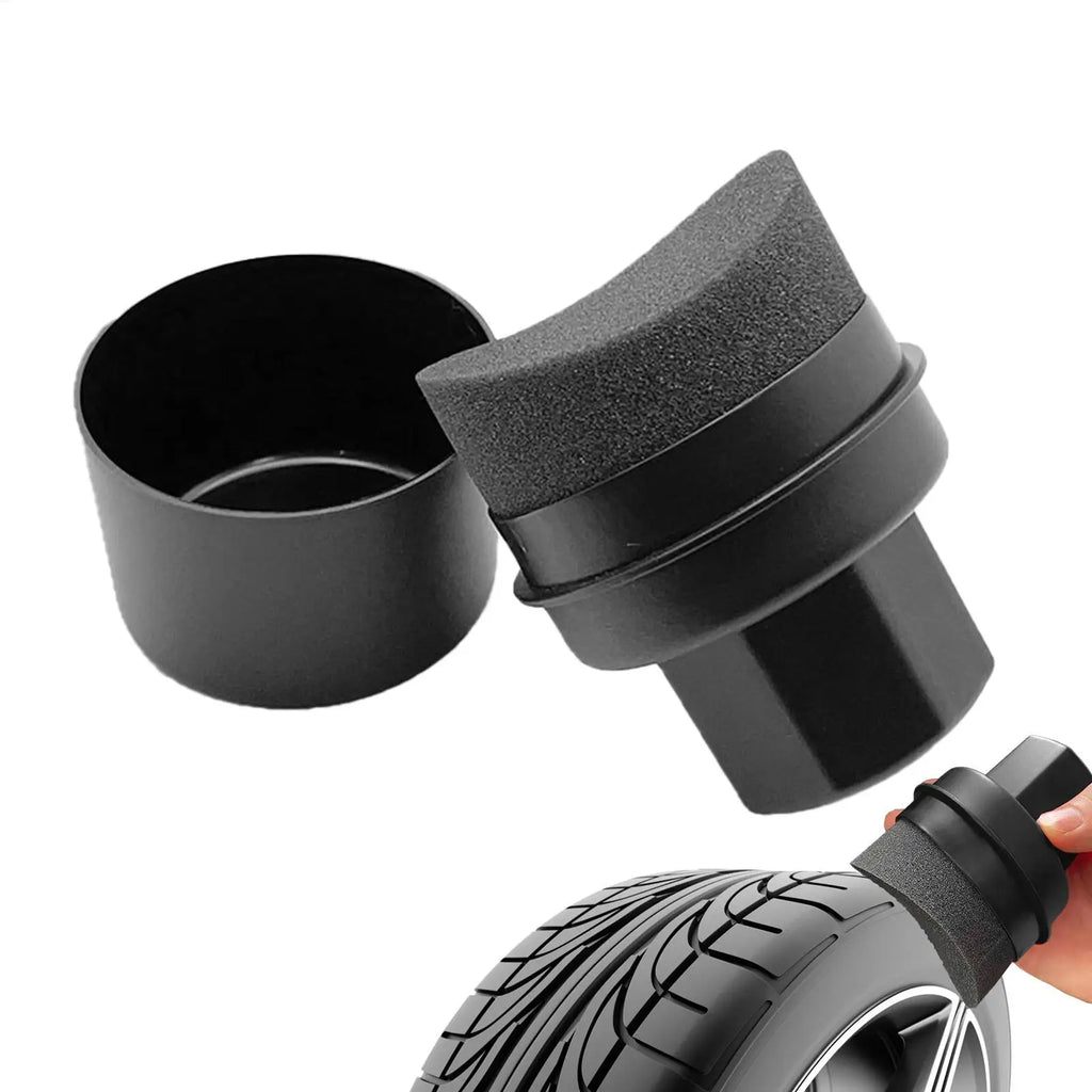 Curved Tire Dressing Applicator Sponge Pad with Cover Tire Applicator Pad QXL Red