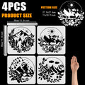 4-Piece Hexagonal Camo Layered Painting Stencils | 11.8" Craft Painting Stencil QXL AECH04-03779