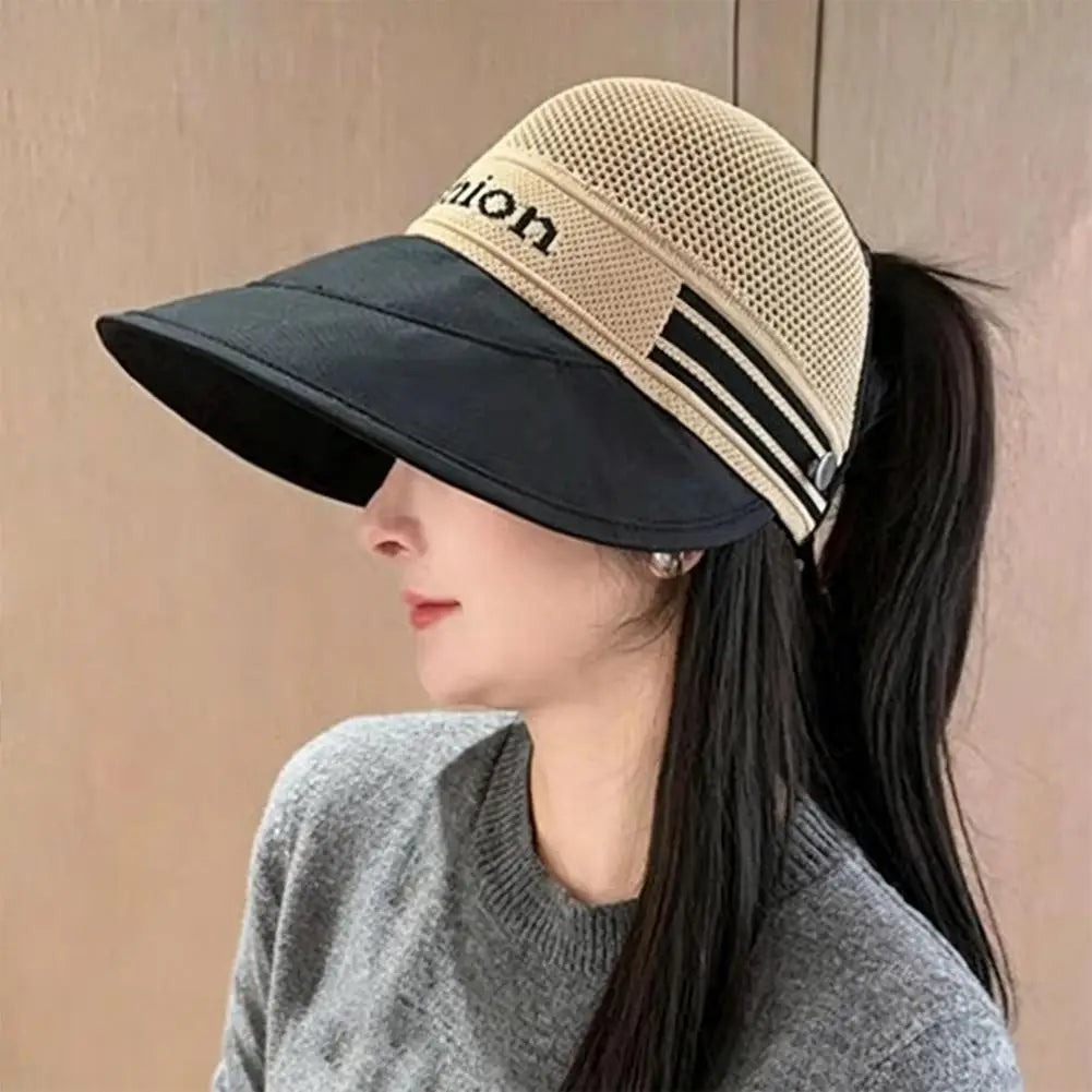 Women's Large Brim Sun Hat | Breathable Mesh Fisherman Hat Women's Sun Hat QXL