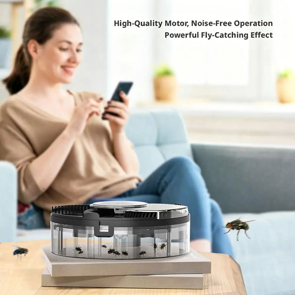 USB Electric Fly Trap – Silent Rotating Insect Catcher Electric Fly Trap QXL